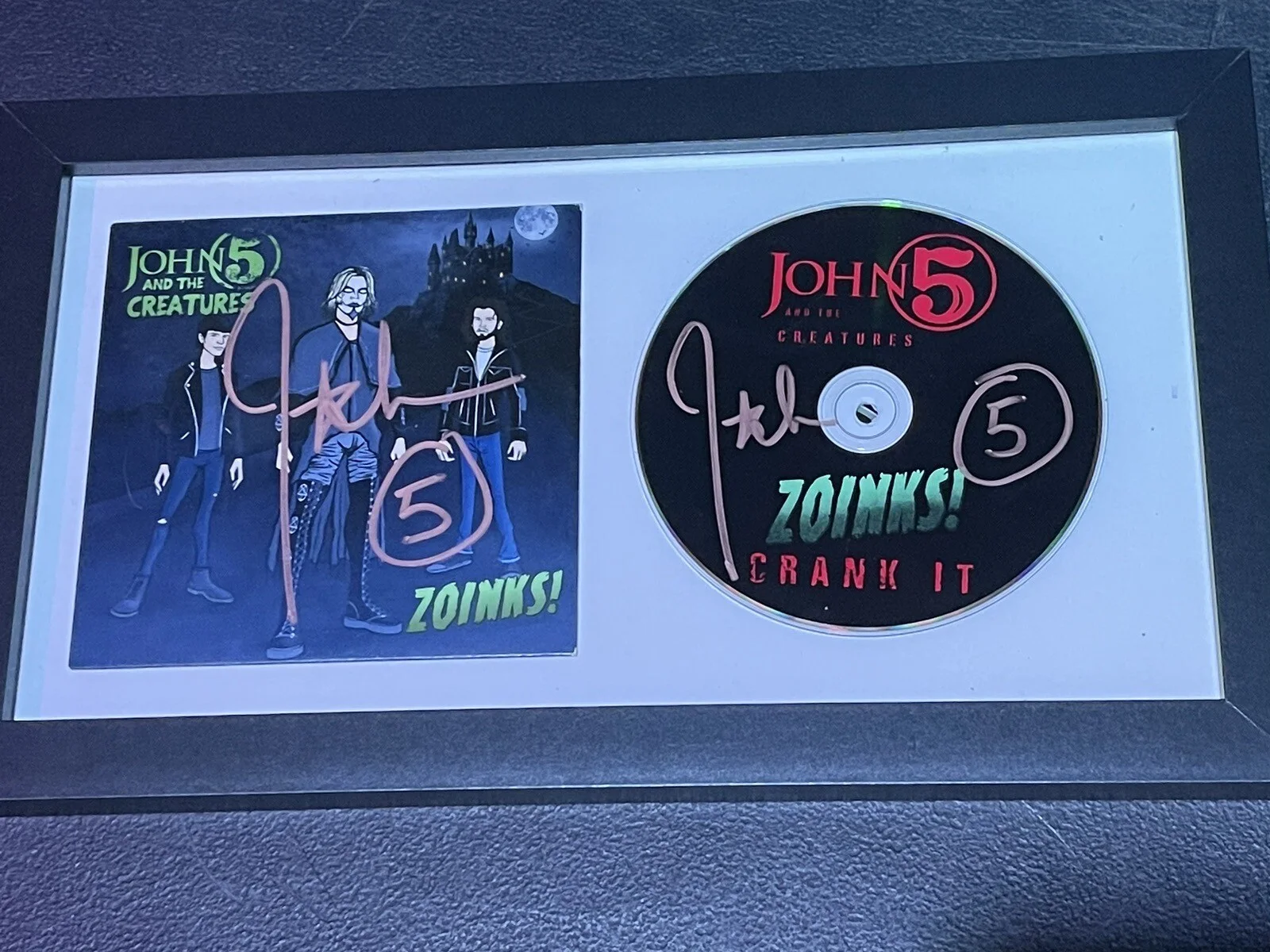 JOHN 5 & The Creatures ~ Signed Framed CD & Cover Insert ~ Zoinks! Crank It!!, image 5