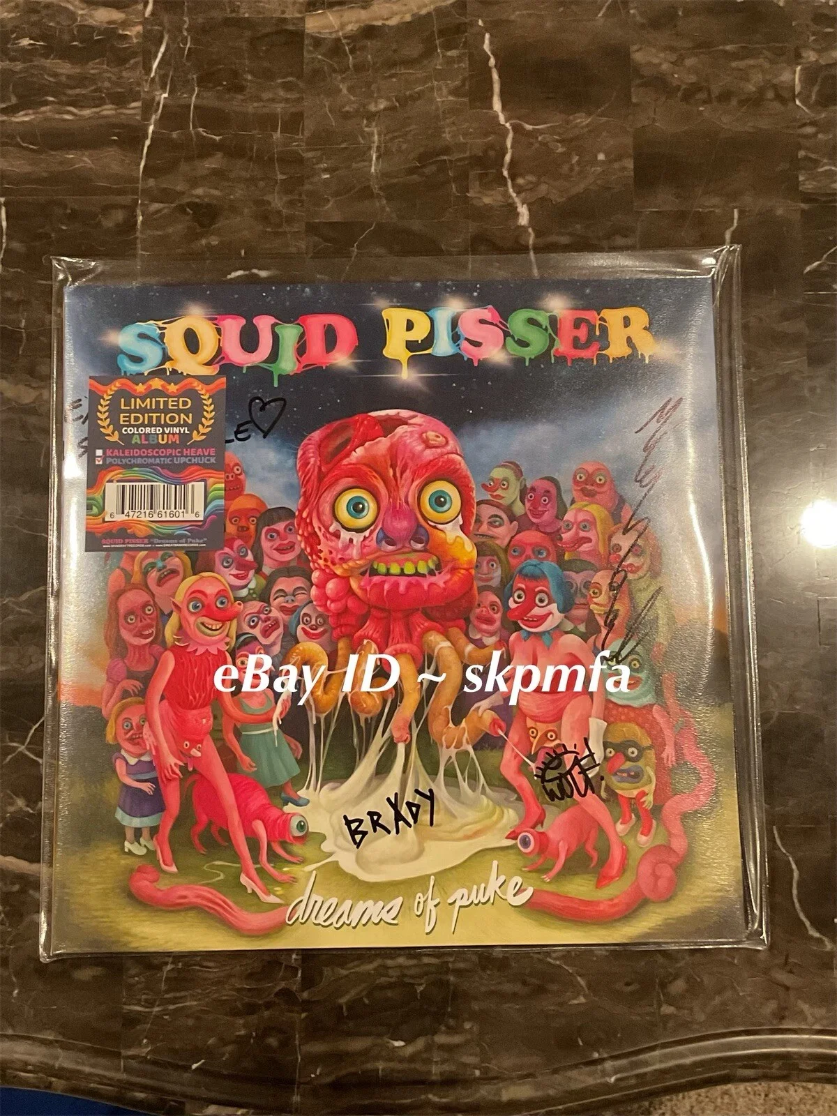 SQUID PISSER Signed Vinyl Album Dreams of Puke 💯 Official Merch 🥁, изображение 3