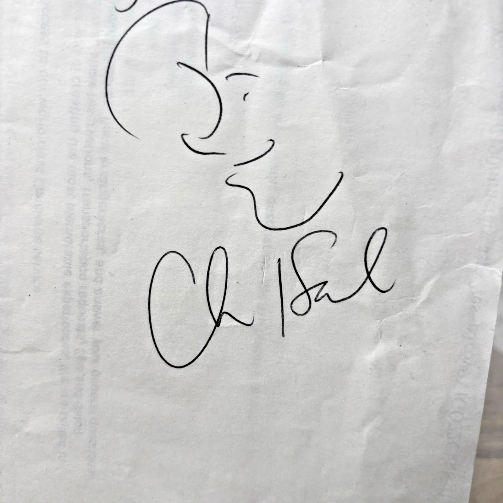 Chris Isaak Autograph Signed Paper 1990s Las Vegas Airport In Person Rare, изображение 2
