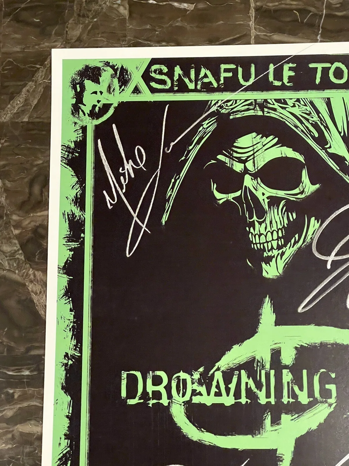 DROWNING POOL ~ Signed Poster ~ Autographed ~ Wild Goose, Parker CO 10.7.2023, image 2