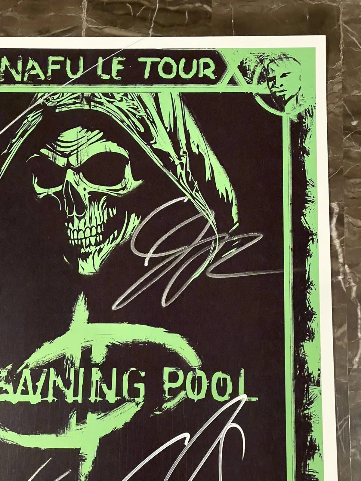 DROWNING POOL ~ Signed Poster ~ Autographed ~ Wild Goose, Parker CO 10.7.2023, image 3