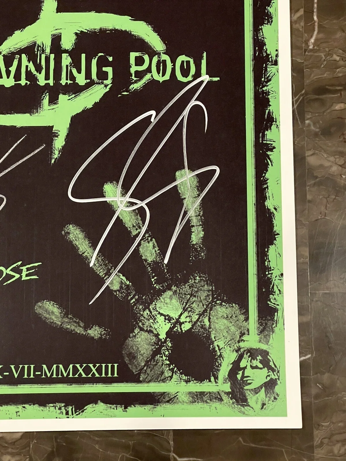 DROWNING POOL ~ Signed Poster ~ Autographed ~ Wild Goose, Parker CO 10.7.2023, image 5