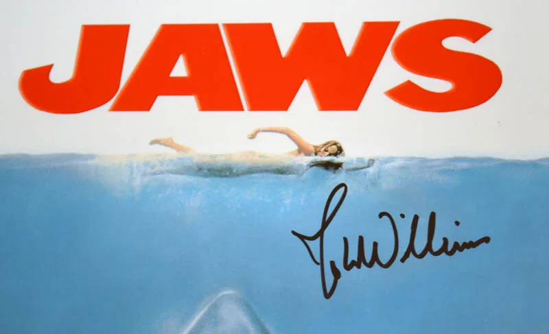 JOHN WILLIAMS, RICHARD DREYFUSS — JOHN WILLIAMS & RICHARD DREYFUSS Signed JAWS Autograph, Frame, COA UACC#228, DVD, image 5