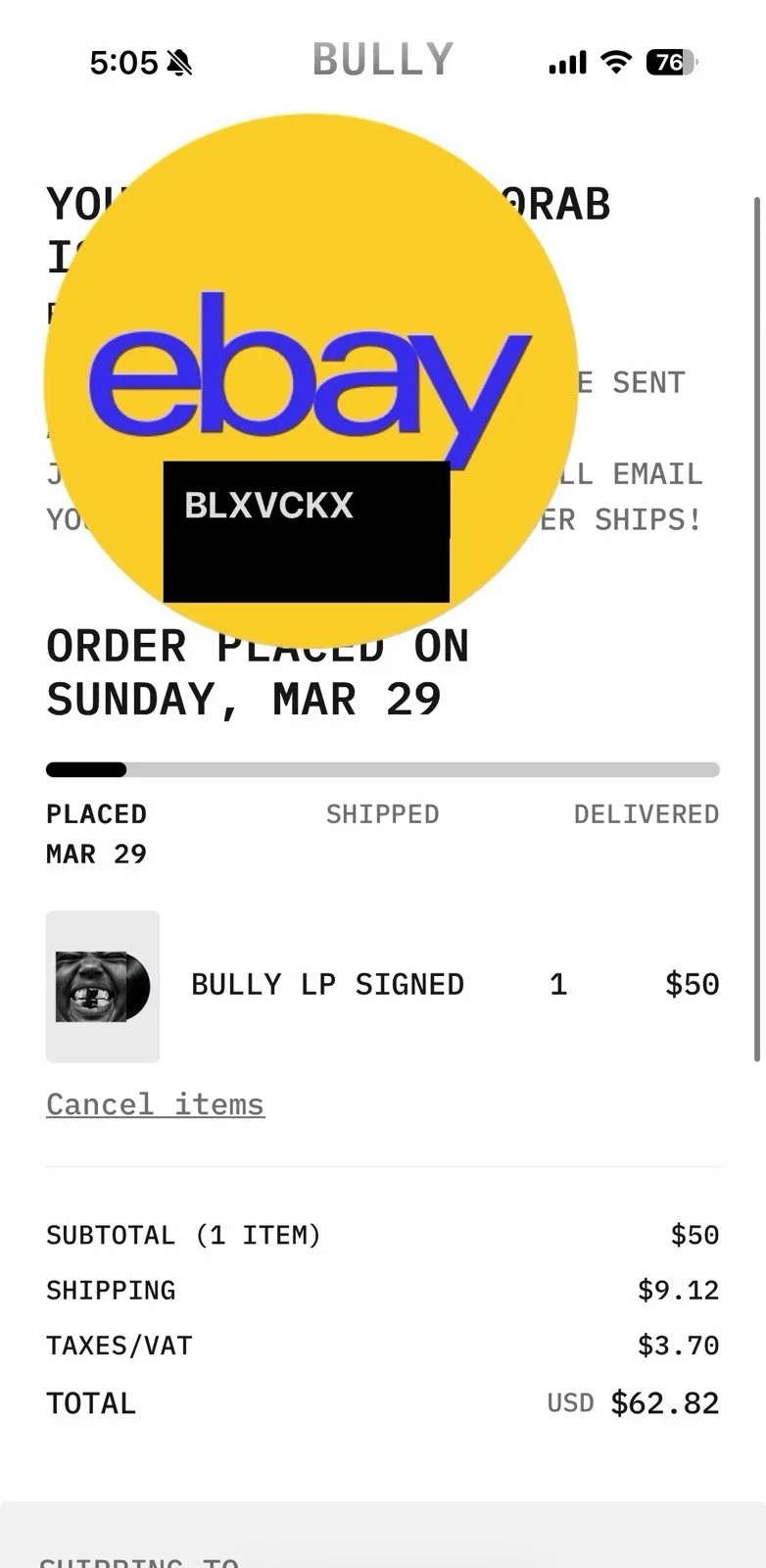 Ye Kanye West Bully Vinyl SIGNED PREORDER SOLD OUT - SHIPS WHEN RECEIVED, image 2