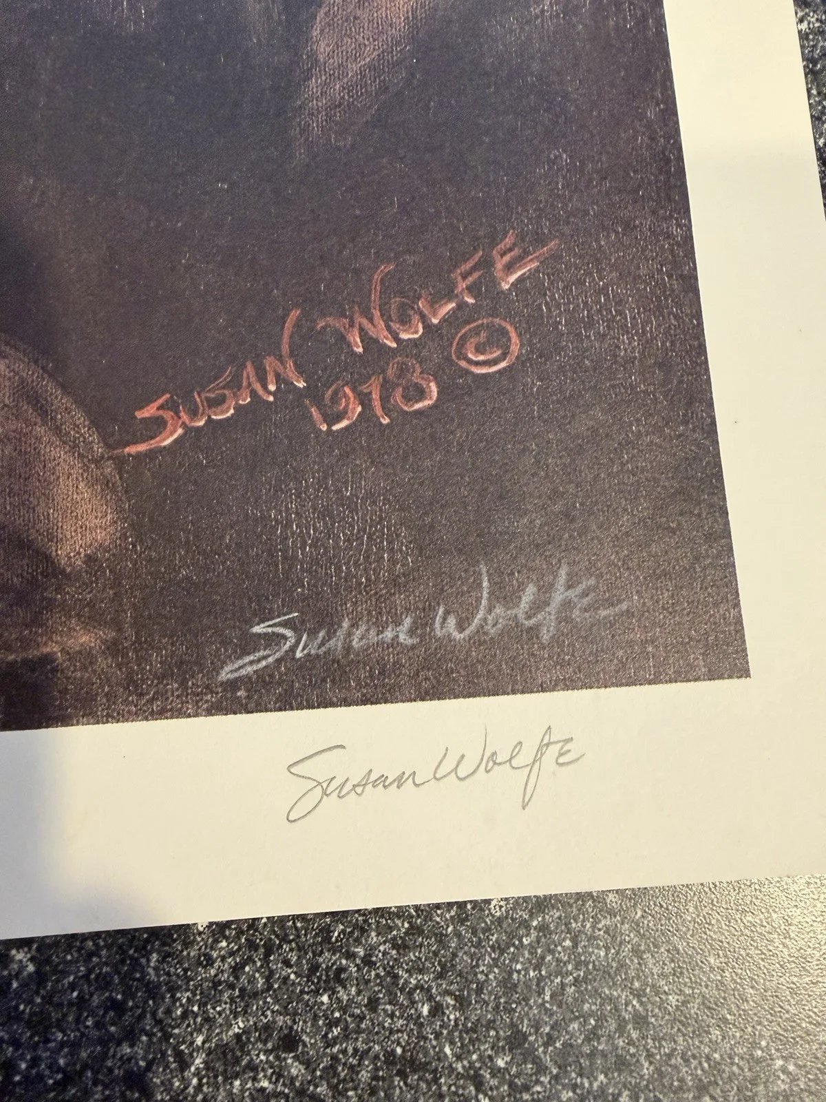 Susan Wolfe Autographed Elvis Print 18 X 22 W/note To Buyer On Back #100 Of 1500, изображение 4