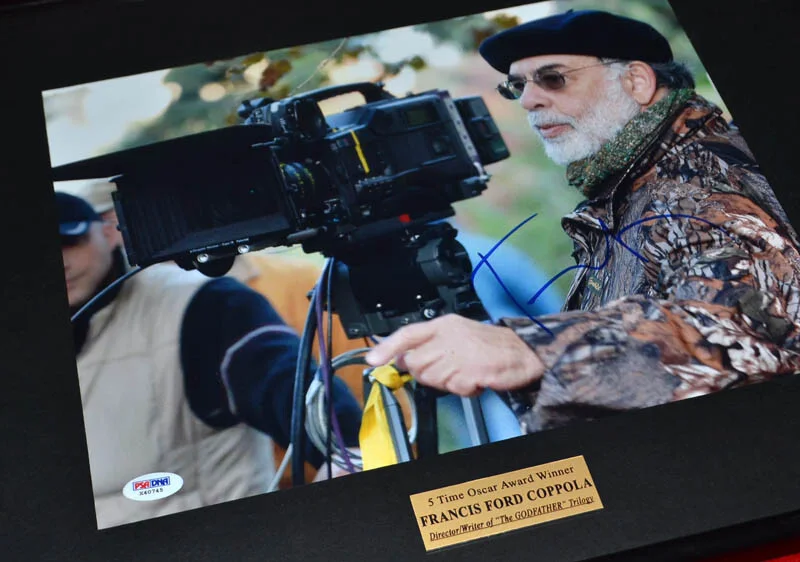 FRANCIS FORD COPPOLA — FRANCIS FORD COPPOLA 11x14 Signed Autograph, FRAME, Plaque, PSA/DNA, COA, DVD, image 2