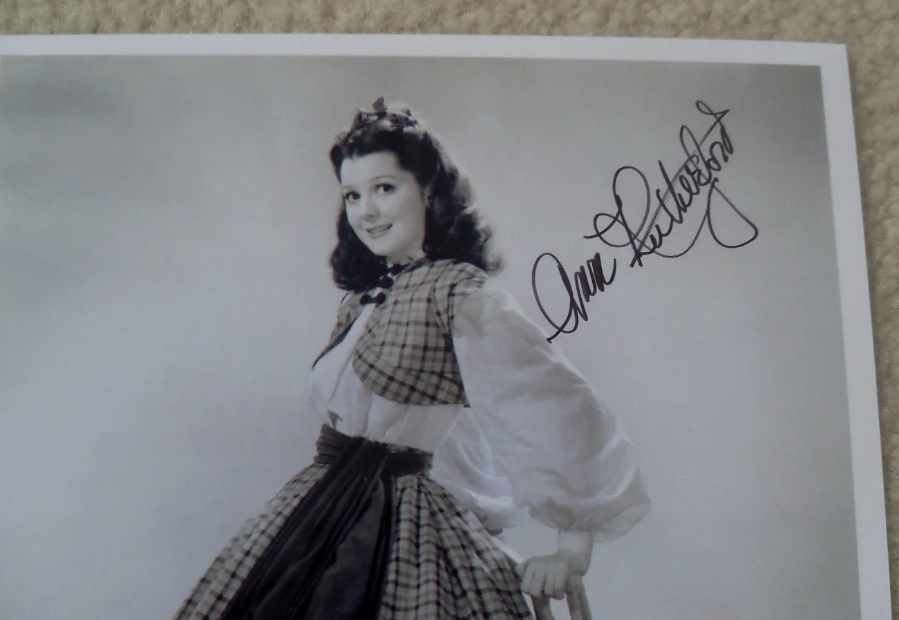 Ann Rutherford signed photo Gone with the Wind COA, image 2