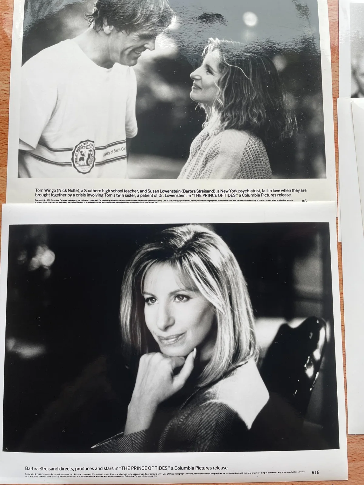 The Prince of Tides 5 Lobby Cards Film Stills Nick Nolte Barbra Streisand 1991, изображение 3