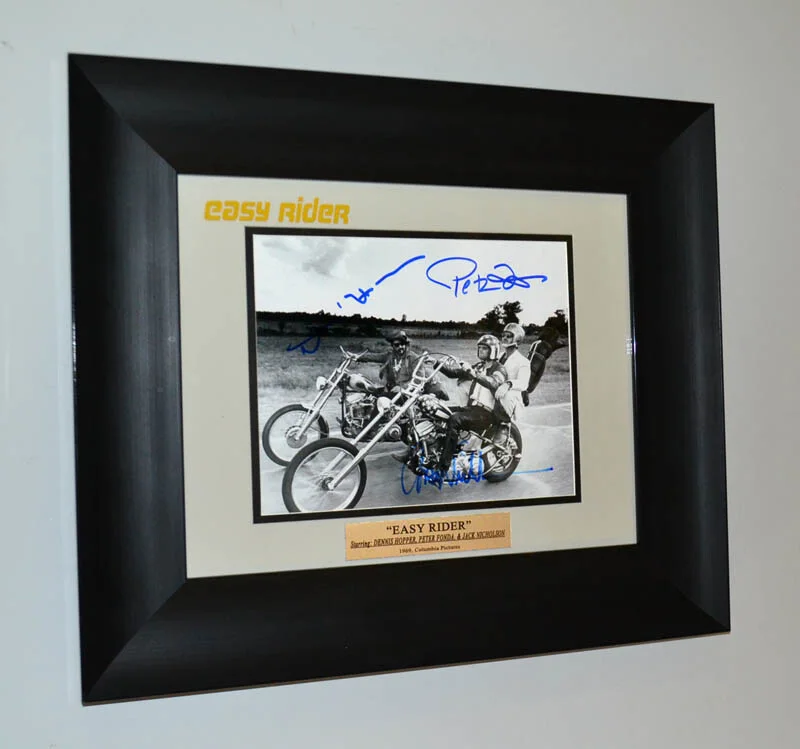 JACK NICHOLSON, PETER FONDA, DENNIS HOPPER — Easy Rider JACK NICHOLSON, HOPPER, PETER FONDA Signed AUTOGRAPH, UACC, DVD, COA, image 3
