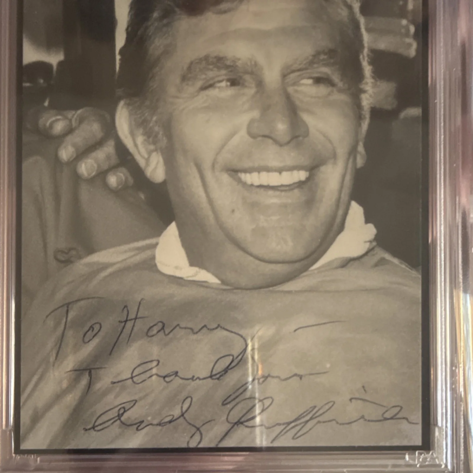 Andy Griffith — Andy Griffith Signed Original Movies Photograph PSA/DNA Authenticated Autograph, изображение 2