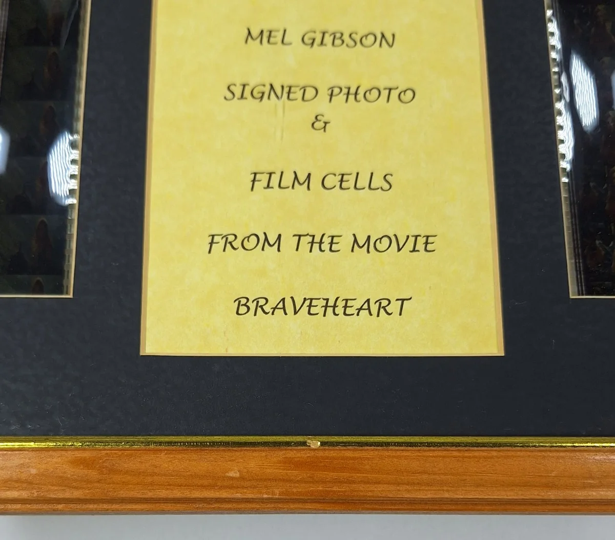 Mel Gibson BraveHeart Signed Photo and Film Cells from the Movie 13 x 17 Framed, изображение 5
