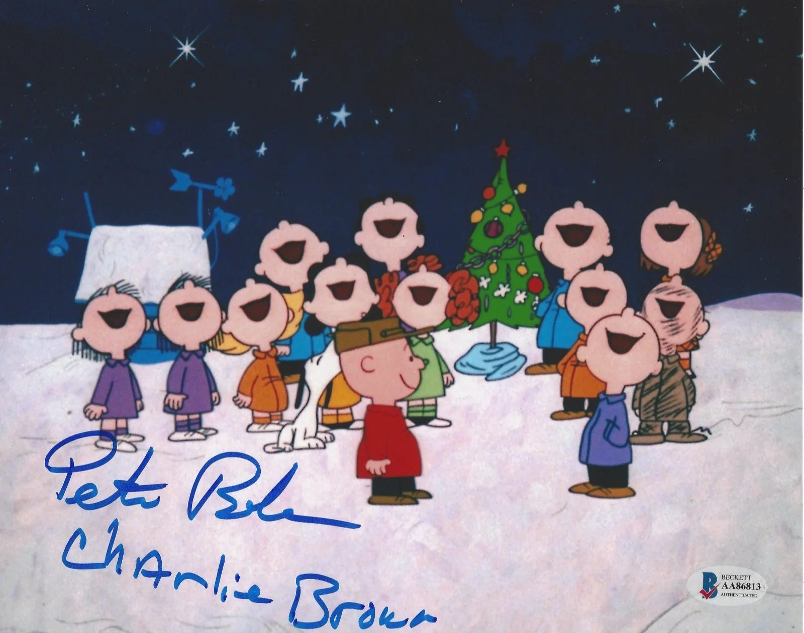 PETER ROBBINS SIGNED PEANUTS CHARLIE BROWN 8x10 PHOTO VOICE ACTOR BECKETT COA, image 2