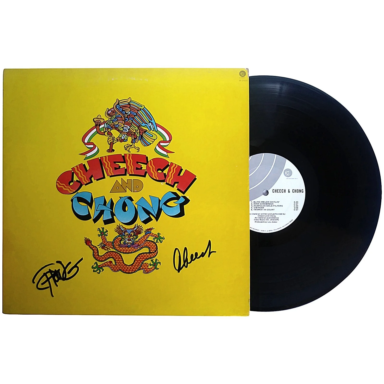 Cheech Chong Signed Vinyl Record Album Exact Proof Beckett Comedy Memorabilia, изображение 5