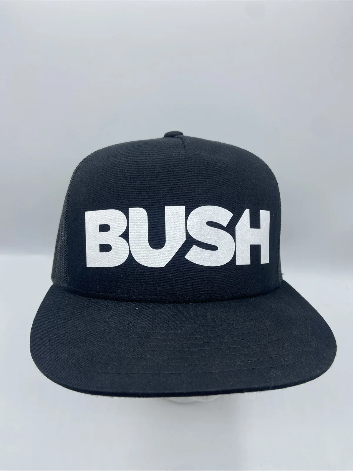 BUSH Band Trucker Hat EUC All Black Rock Gavin Rossdale Yupoong Cap, изображение 2