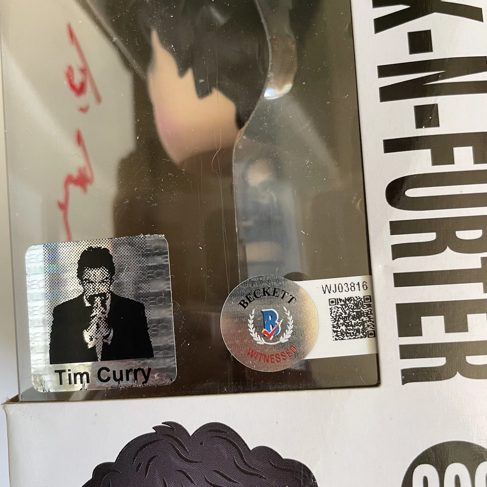 Tim Curry — Tim Curry Signed Rocky Horror Dr. Frank-N-Furter Funko Pop #209 BECKETT COA, image 5