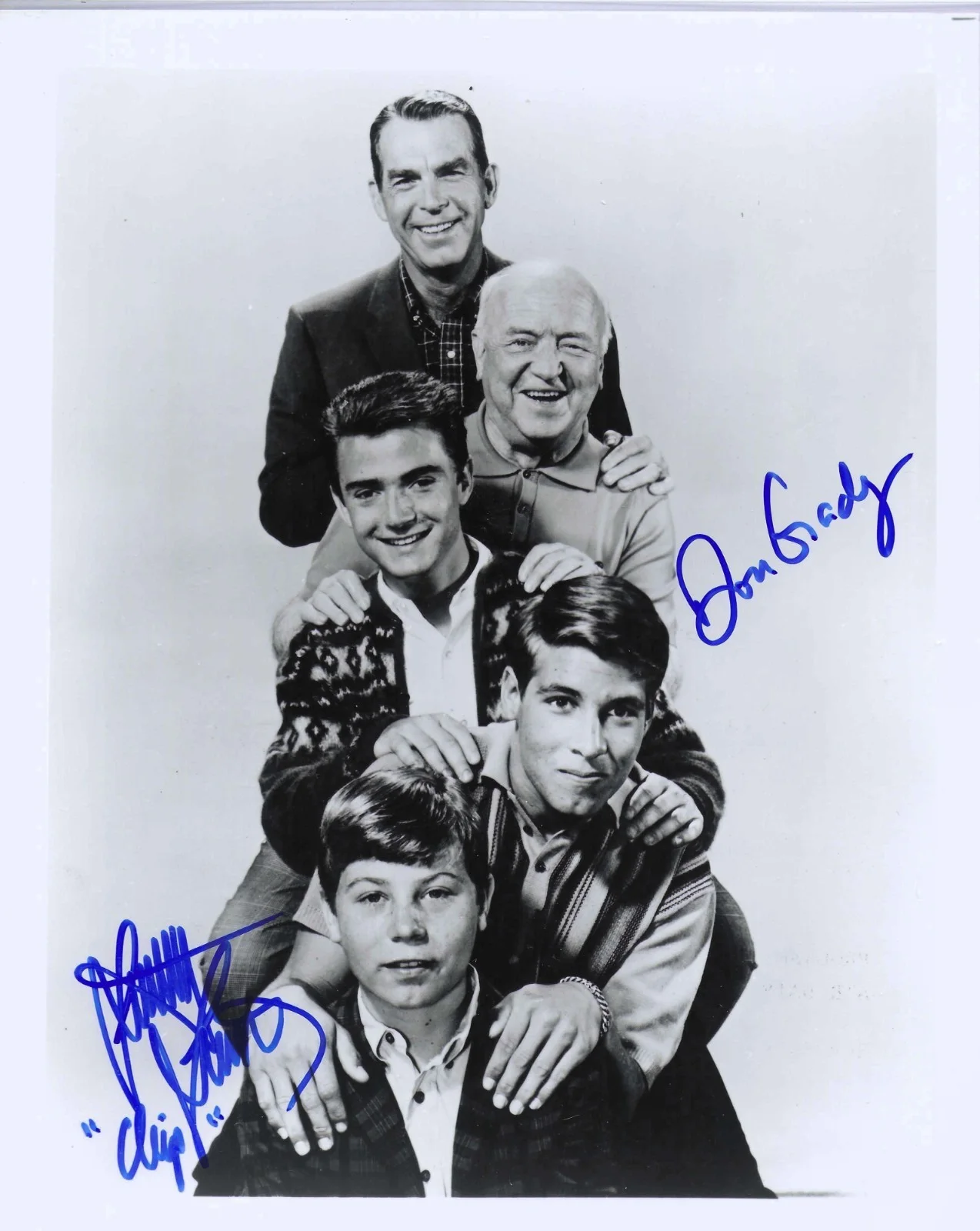 Don Grady and Stanley Livingston — MY THREE SONS signed by DON GRADY & STANLEY LIVINGSTON 8x10 UACC COA