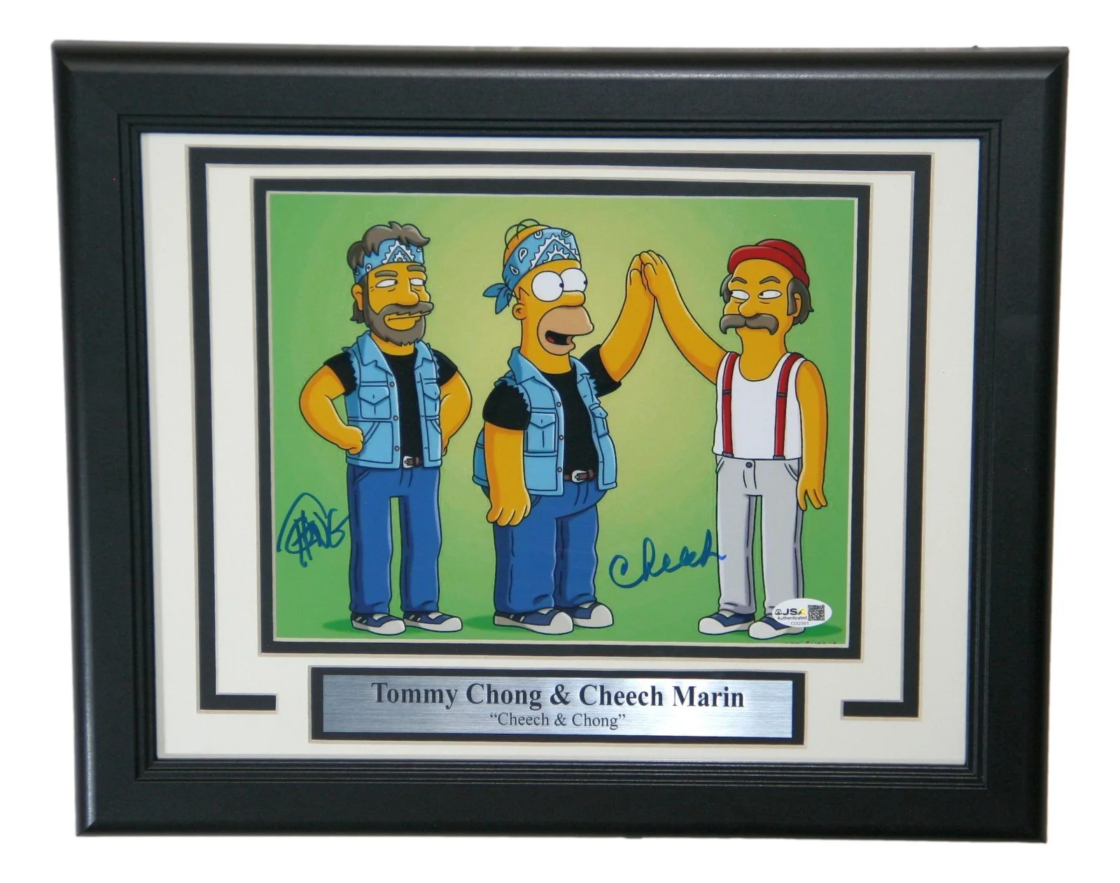 Cheech Marin — Cheech & Chong Signed Framed 10x8 Simpsons Photo JSA Tommy Chong Cheech Marin