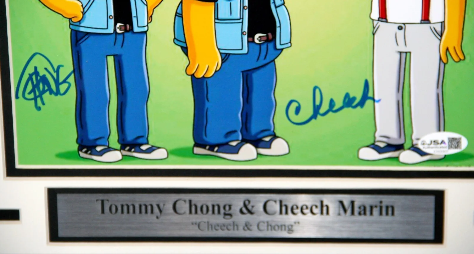Cheech Marin — Cheech & Chong Signed Framed 10x8 Simpsons Photo JSA Tommy Chong Cheech Marin, изображение 2