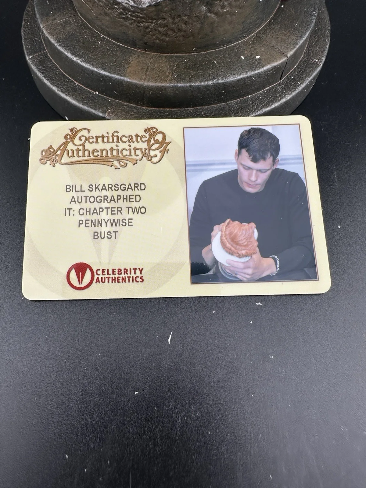 Bill Skarsgard — Bill Skarsgard Signed 1/1 Pennywise BUST Celebrity Authentics COA RARE, image 3