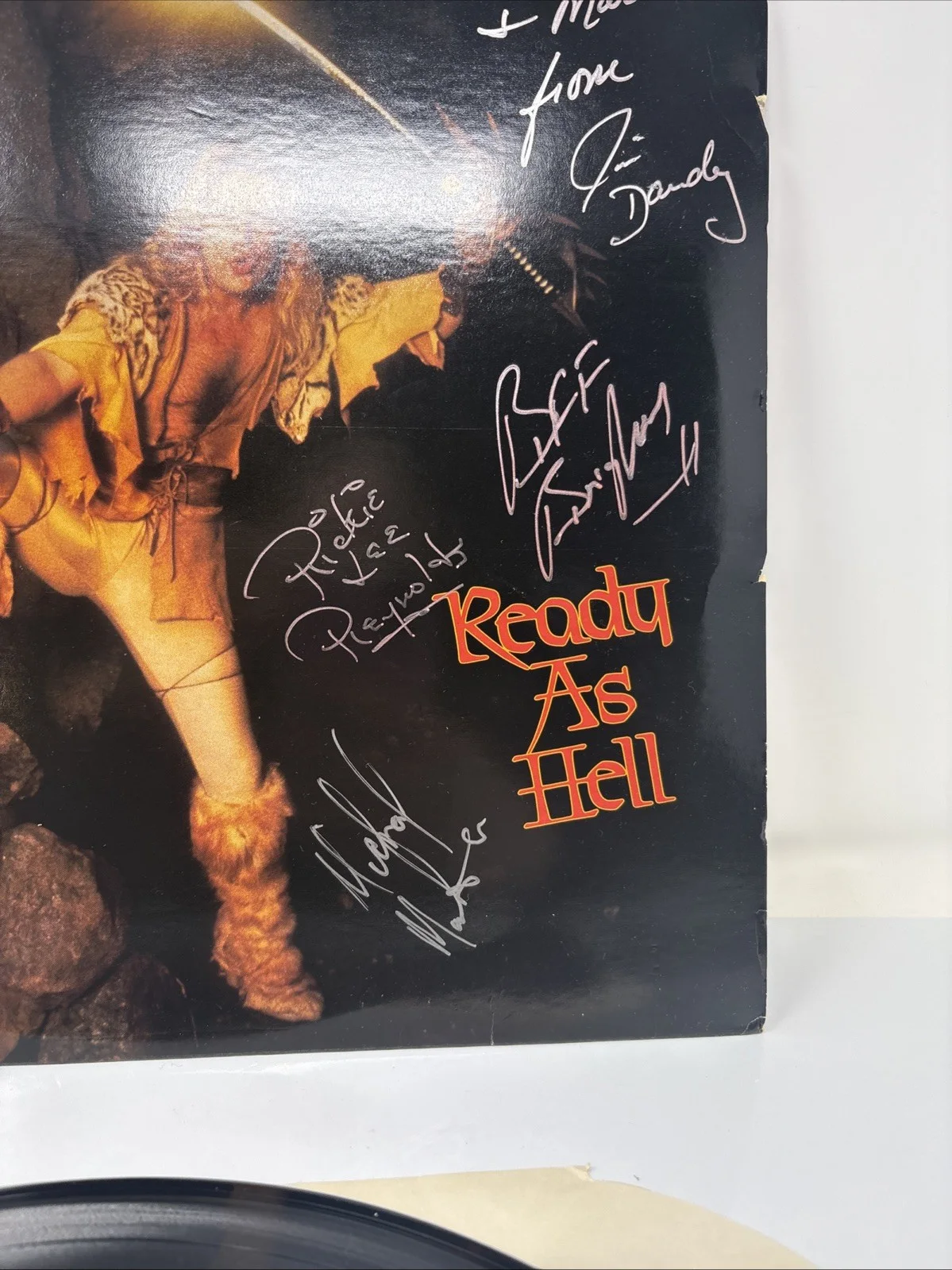 Jim Dandy Signed Autographed "Ready as Hell" Vintage Record Album, image 3