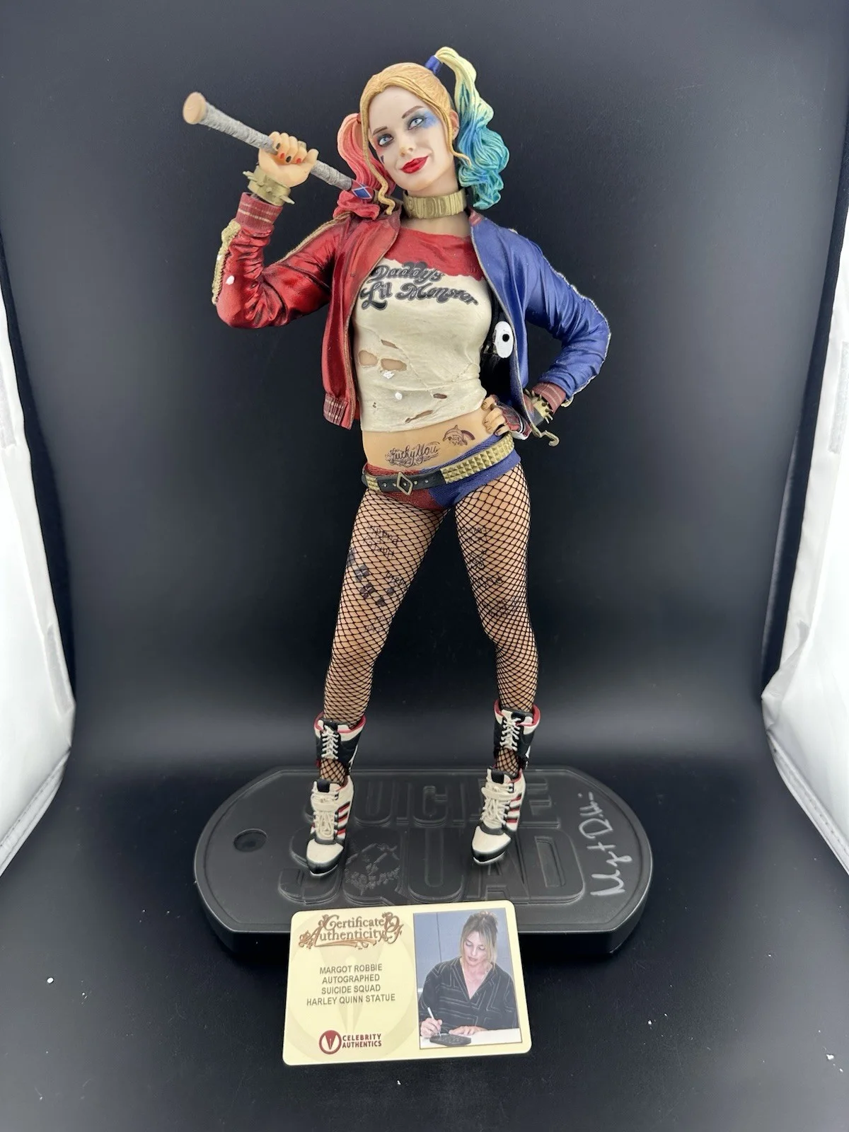 Margot Robbie — Margot Robbie Autographed DC Suicide Squad Harley Quinn 12" Rotten Statue