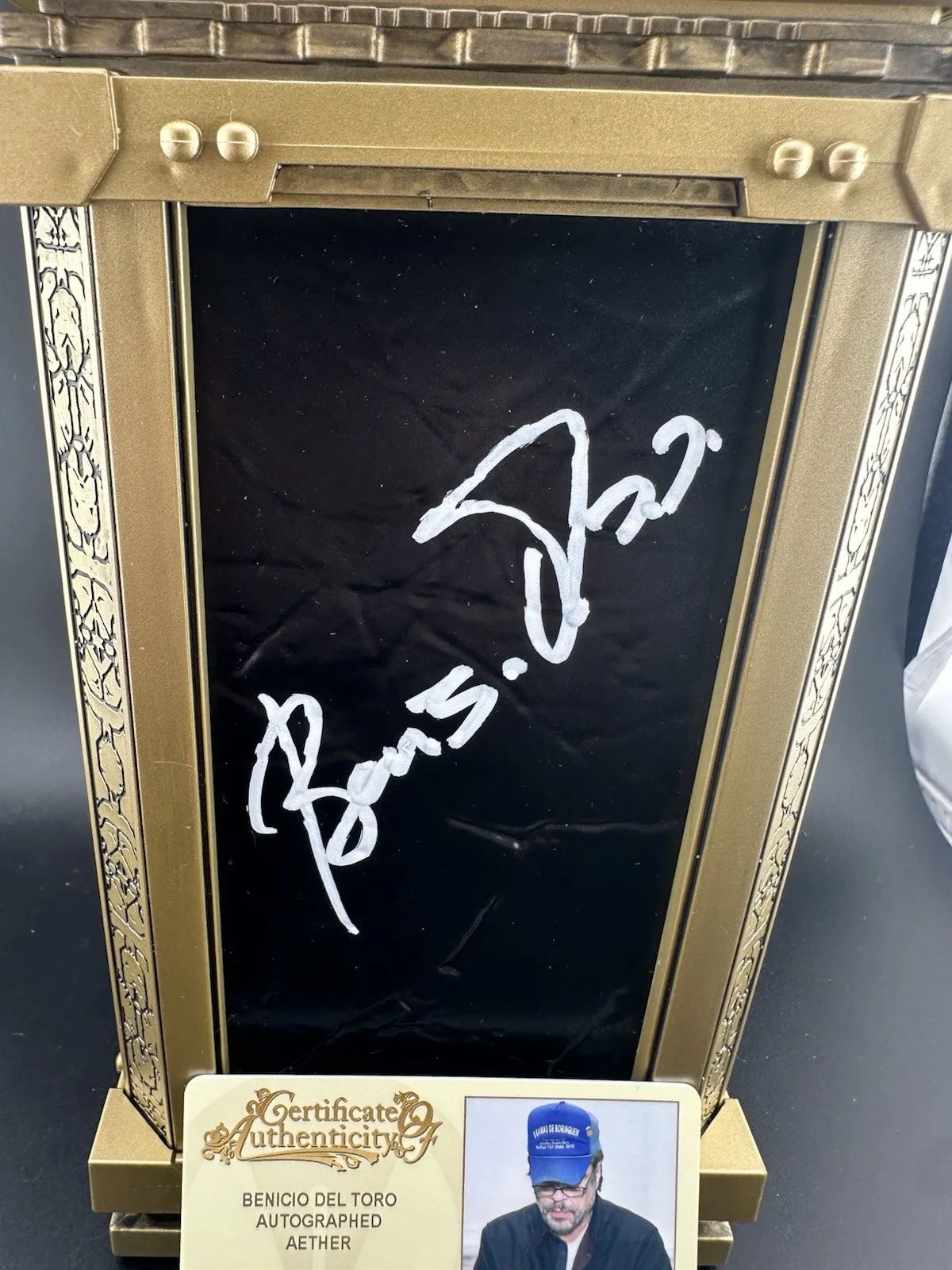Bench Del Toro — Benicio Del Toro Autographed Disney Exclusive The Collector's Aether Container, image 2