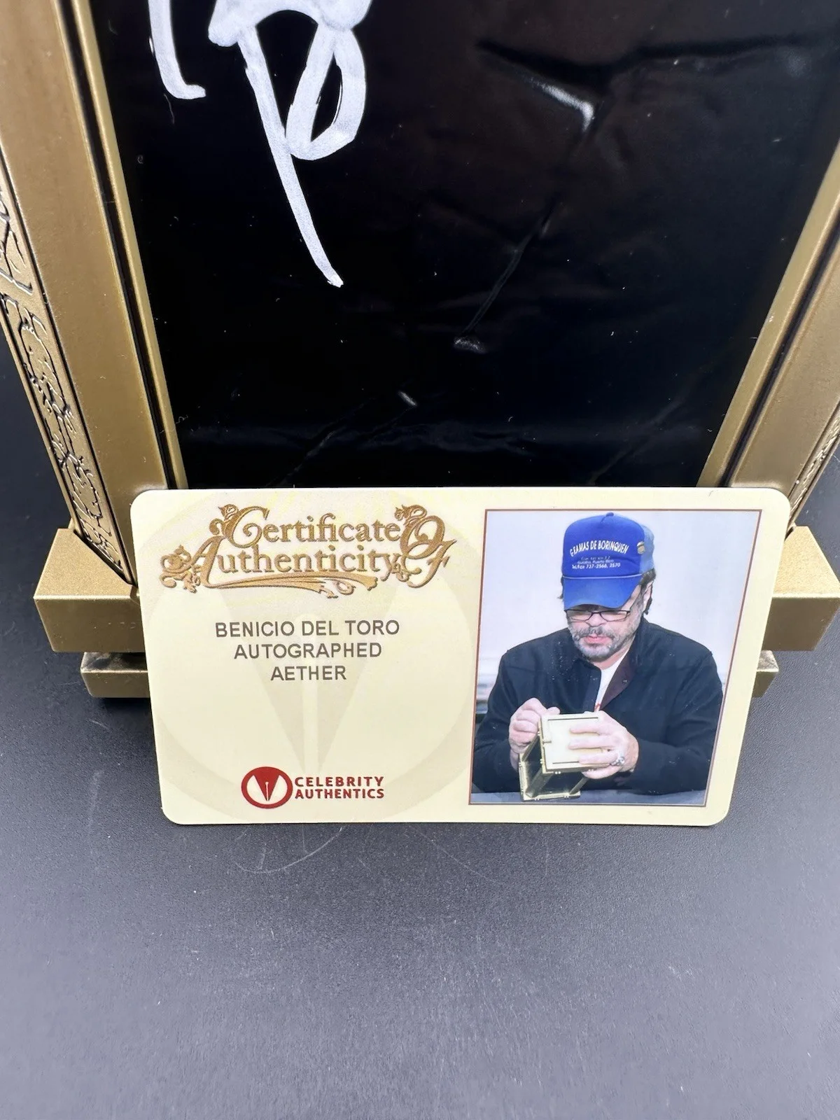 Bench Del Toro — Benicio Del Toro Autographed Disney Exclusive The Collector's Aether Container, image 3