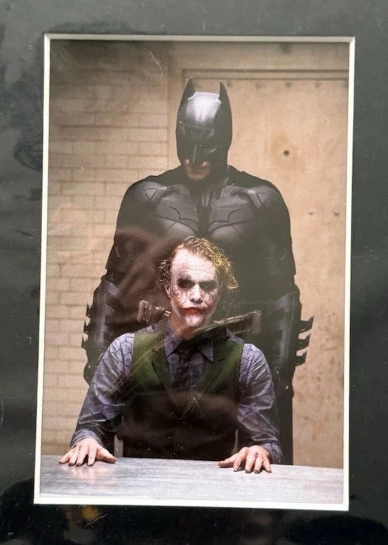 Christian Bale And Heath Ledger Batman The Dark Knight And Joker Mounted Print, image 3