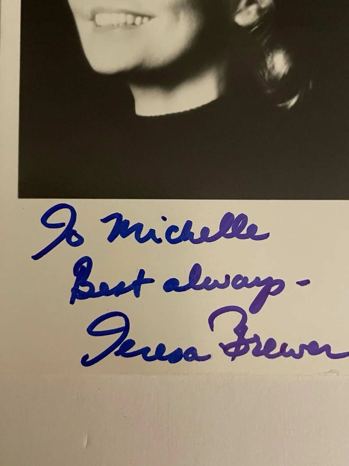 Teresa Brewer Autographed Photo Auto, image 2