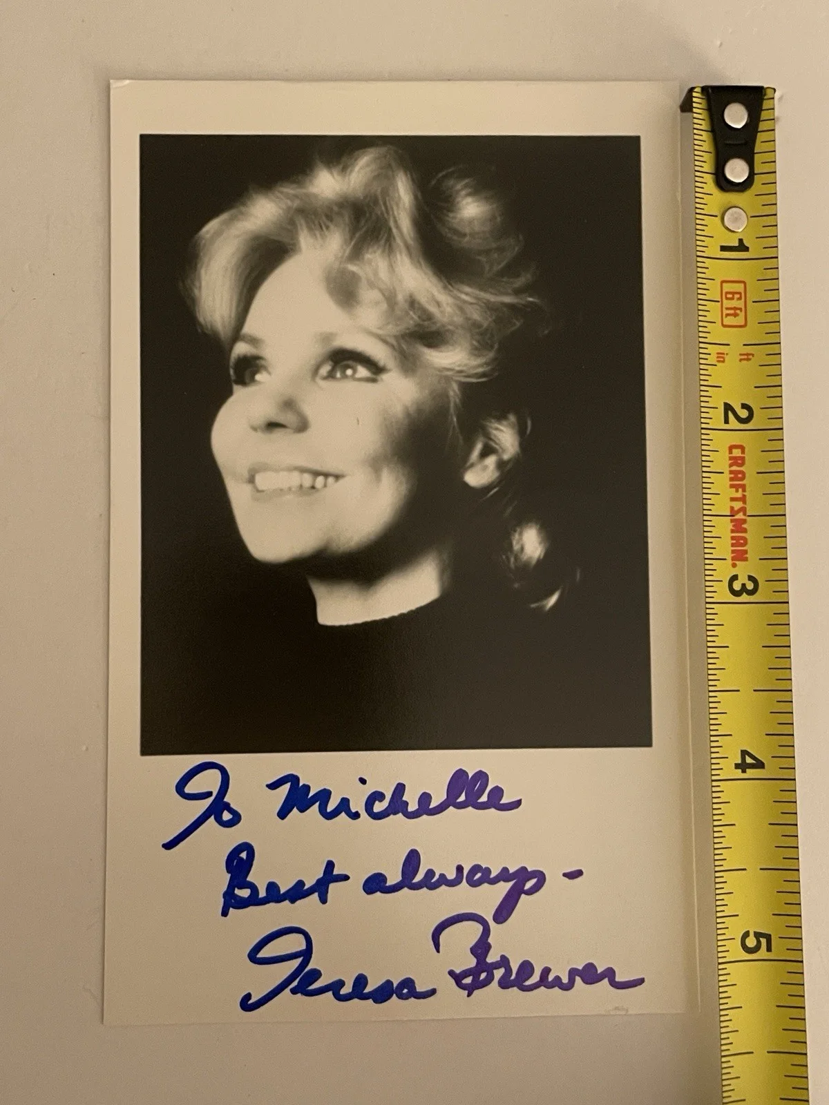 Teresa Brewer Autographed Photo Auto, image 4