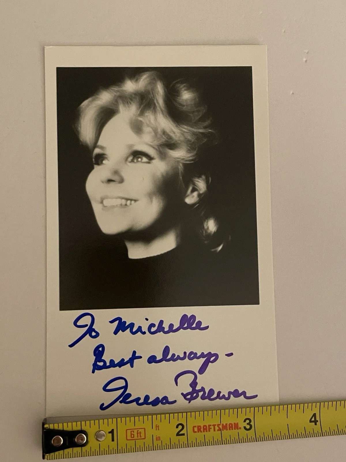 Teresa Brewer Autographed Photo Auto, image 5