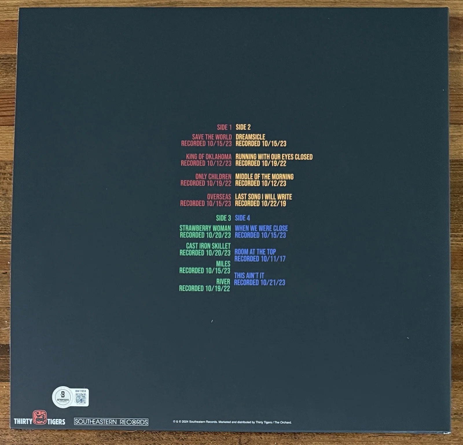 SIGNED Jason Isbell Live At Ryman Red & Yellow Vinyl Autograph BAS Beckett COA, изображение 2