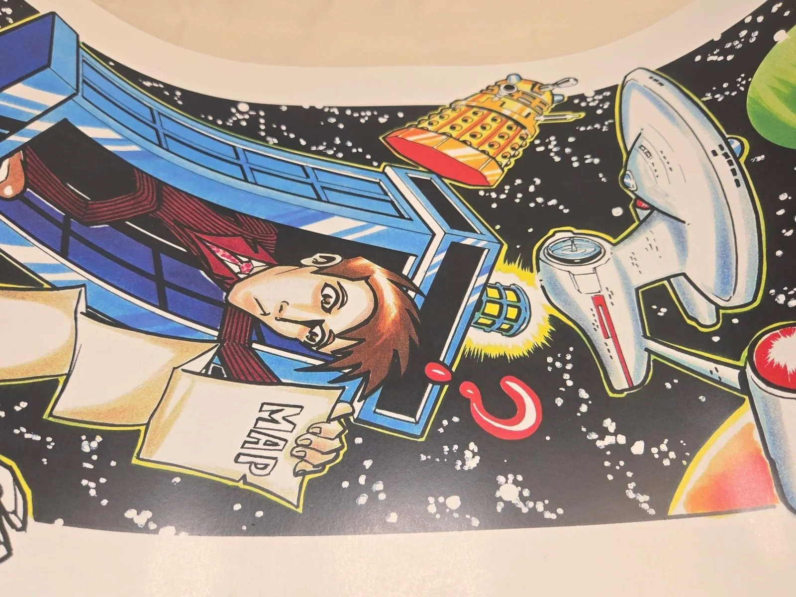 David K. Wong — David K. Wong Signed Doctor Who and Star Trek Crossover Art Print 11x17, image 2