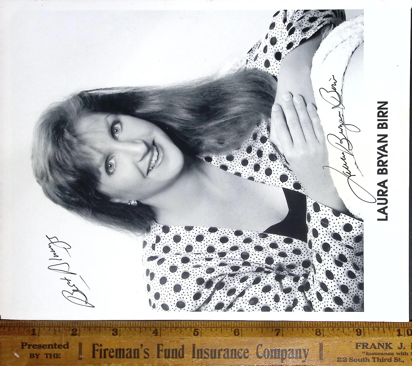 Vintage Laura Bryan Birn Signed Press Photo Actress Portrait 1992, image 3