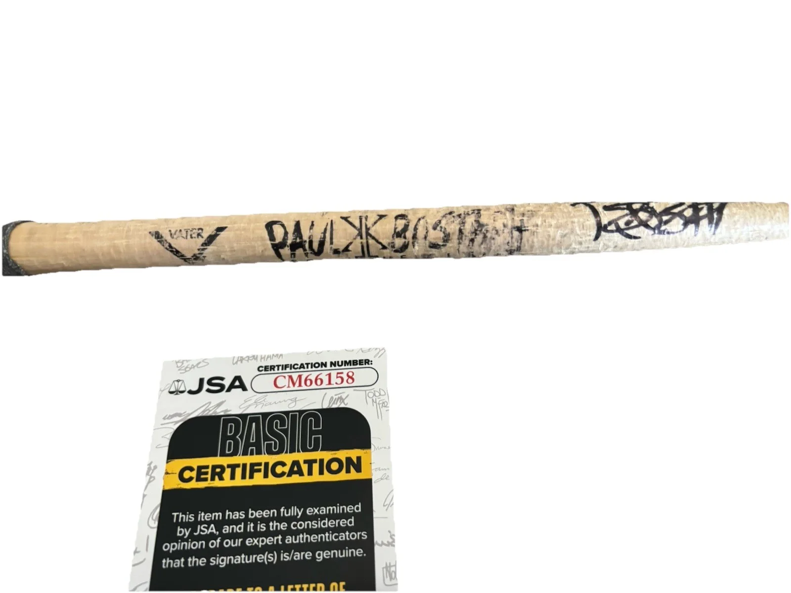PAUL BOSTAPH SLAYER USED BLACK SABBATH SIGNED SIGNATURE DRUMSTICK JSA autograph, image 2