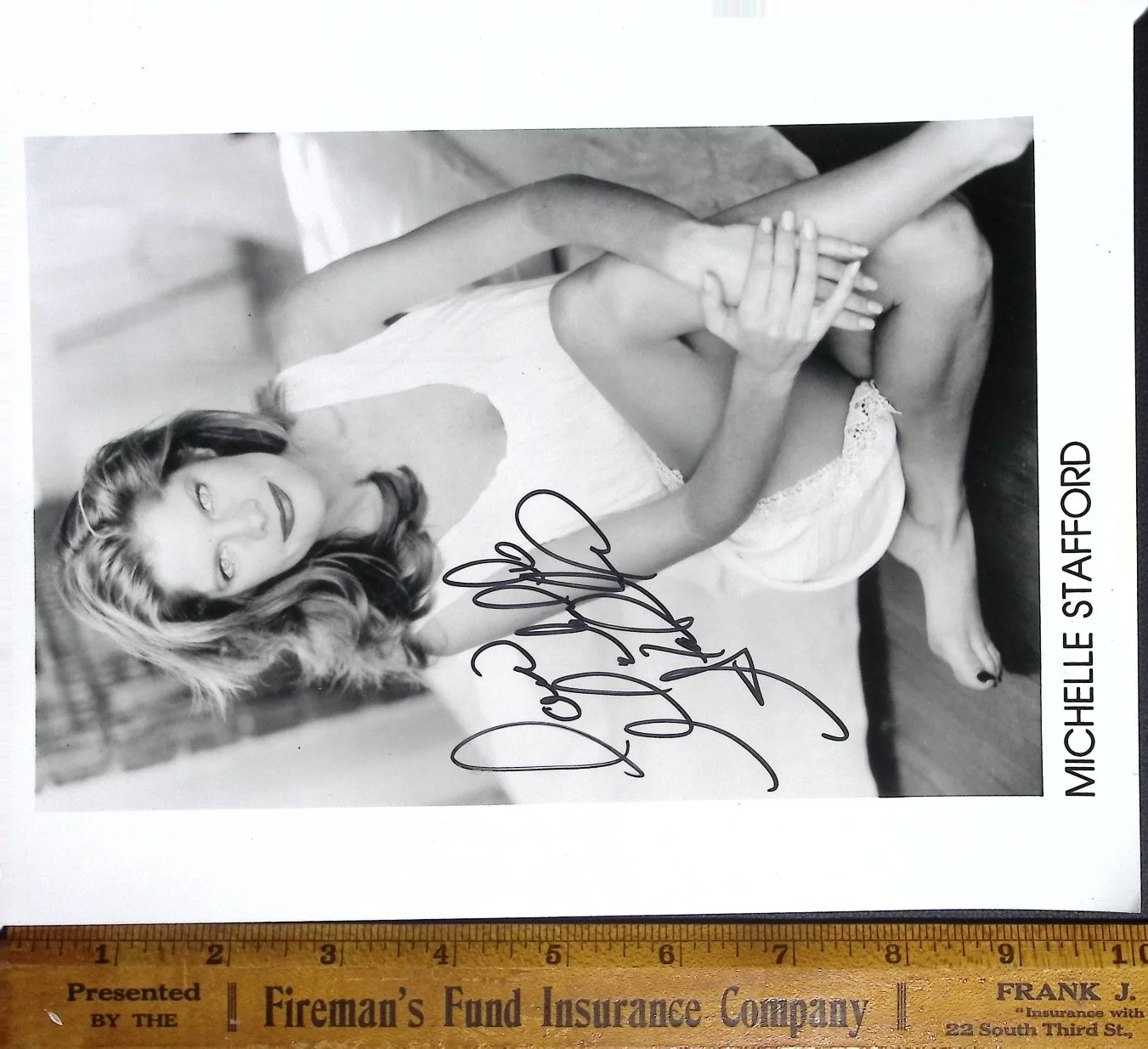 Michelle Stafford Signed Photo Actress Autographed Portrait Black White 1995, изображение 3
