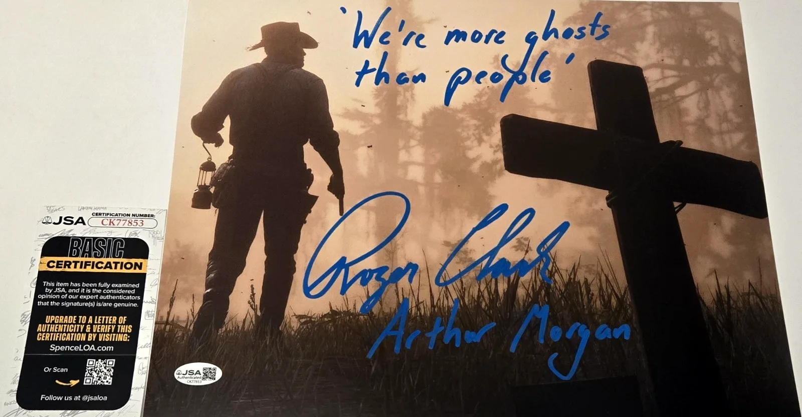 Roger Clark — Roger Clark Signed Photo Red Dead Redemption Arthur Morgan Autograph JSA COA 853, image 3