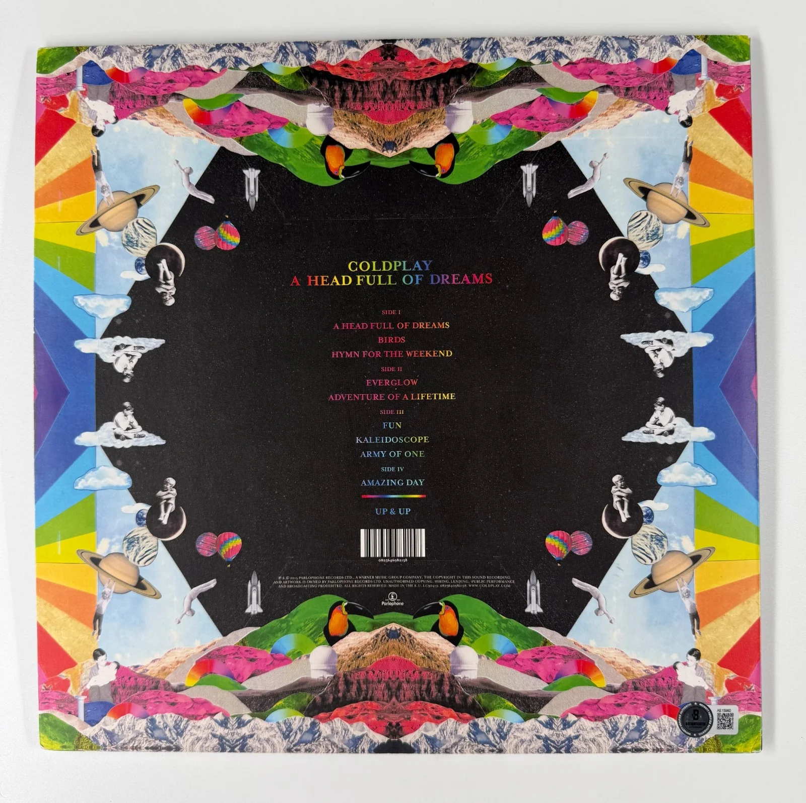 COLDPLAY COMPLETE X4 SIGNED VINYL ALBUM HEAD FULL OF DREAMS BECKETT BAS CERT, image 3