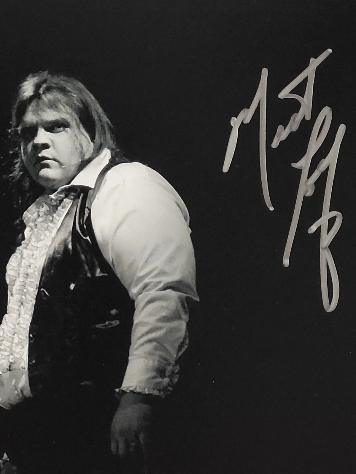 Meat Loaf SIGNED 8X10 B&W Promotional Photo AUTOGRAPH (Meatloaf) #M1, изображение 2