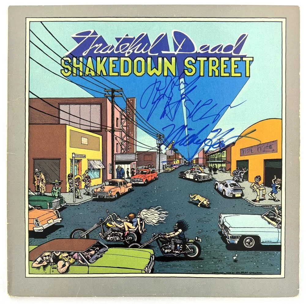 Jerry Garcia, Mickey Hart — Jerry Garcia & Mickey Hart Signed Autograph Album Record Shakedown Street w/ JSA