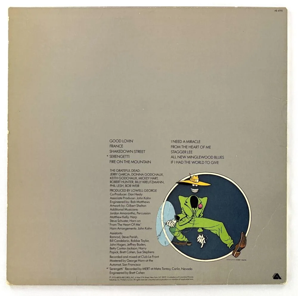 Jerry Garcia, Mickey Hart — Jerry Garcia & Mickey Hart Signed Autograph Album Record Shakedown Street w/ JSA, изображение 2