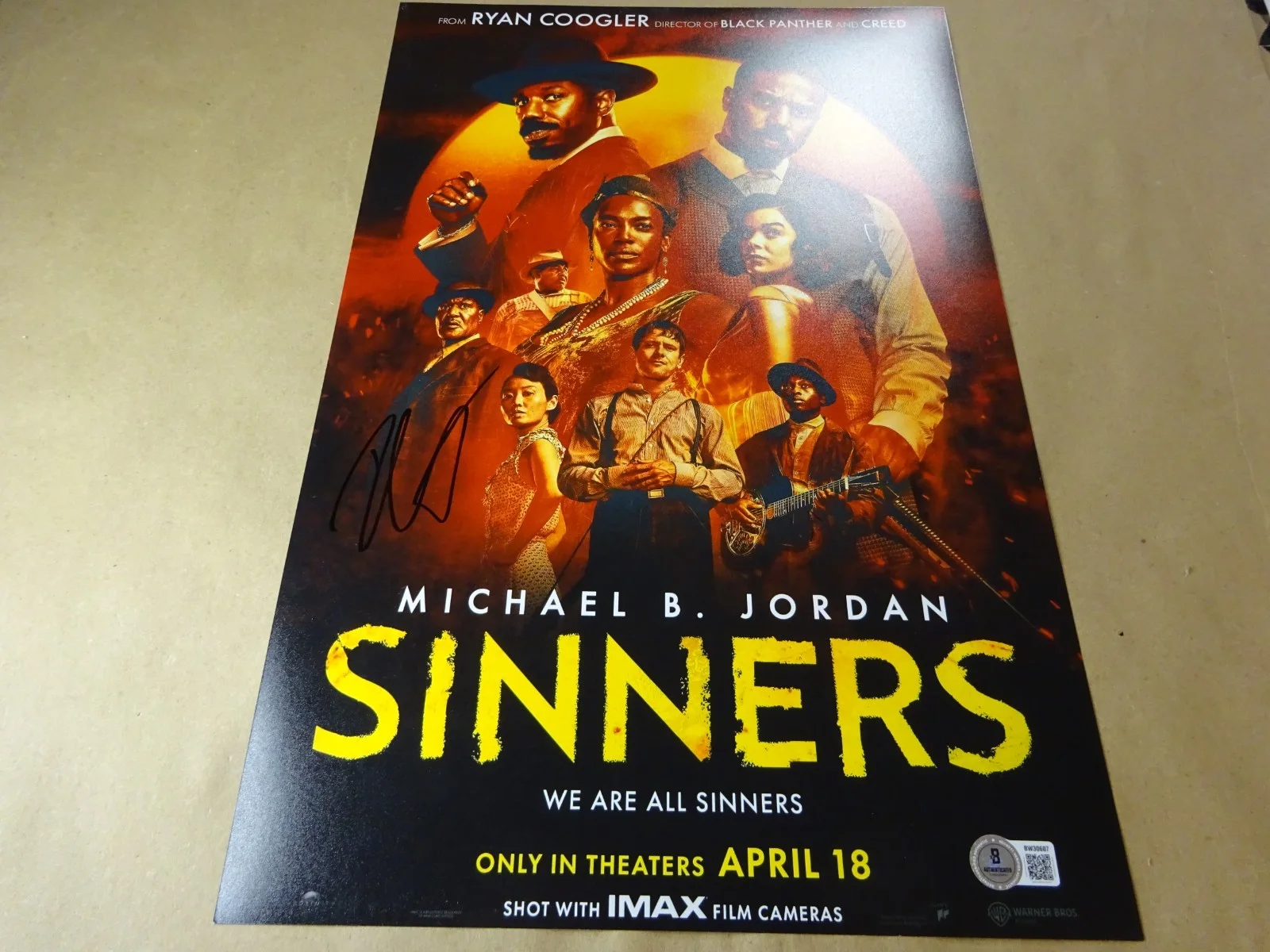 Ryan Coogler — Signed Ryan Coogler Autographed Sinners 11"x17" Photo Beckett BAS COA, изображение 2