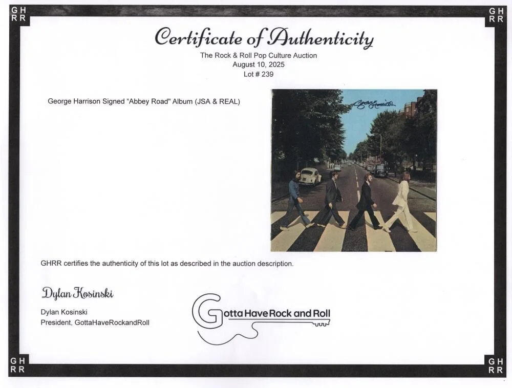 George Harrison — George Harrison The Beatles Signed Autograph Album Record - Abbey Road JSA COA, image 5