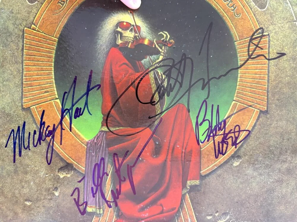 Mickey Hart, Robert Hunter, Bill Kreutzmann, Bob Weir — Grateful Dead Signed Autograph Album Record Bob Weir Robert Hunter +2 w/ JSA COA, image 3