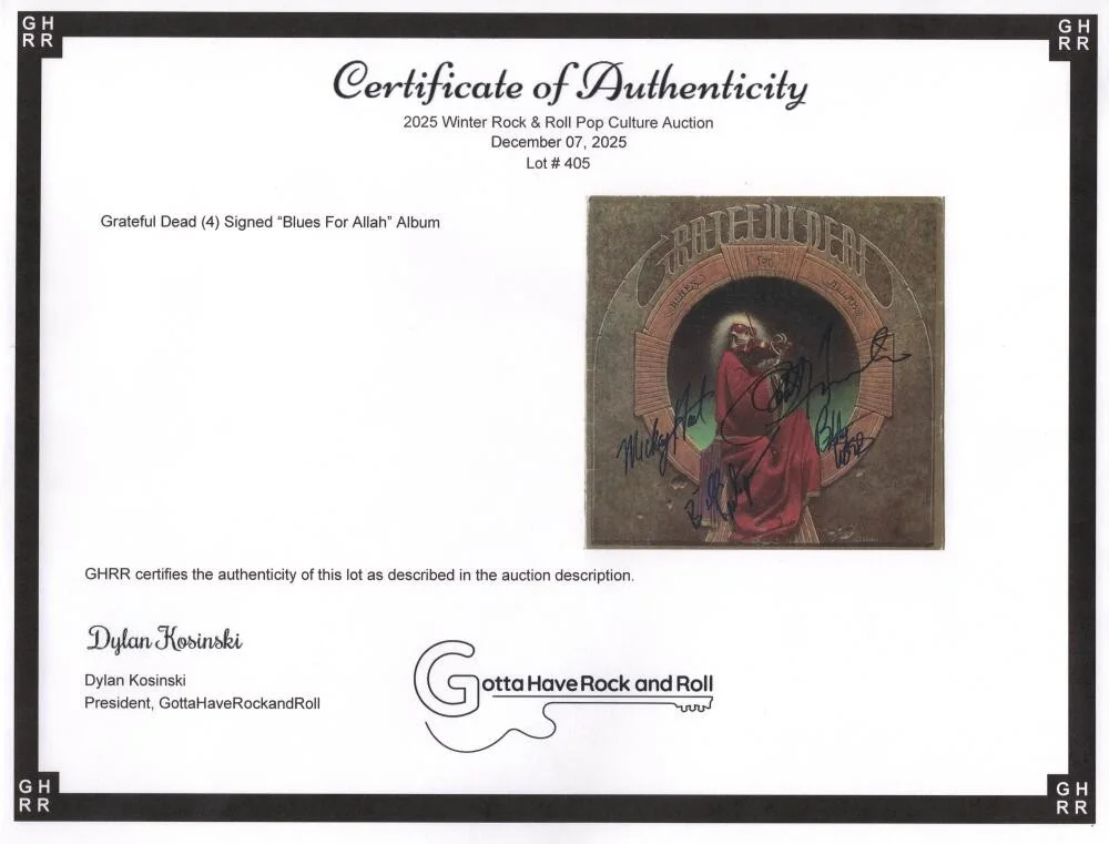 Mickey Hart, Robert Hunter, Bill Kreutzmann, Bob Weir — Grateful Dead Signed Autograph Album Record Bob Weir Robert Hunter +2 w/ JSA COA, image 5
