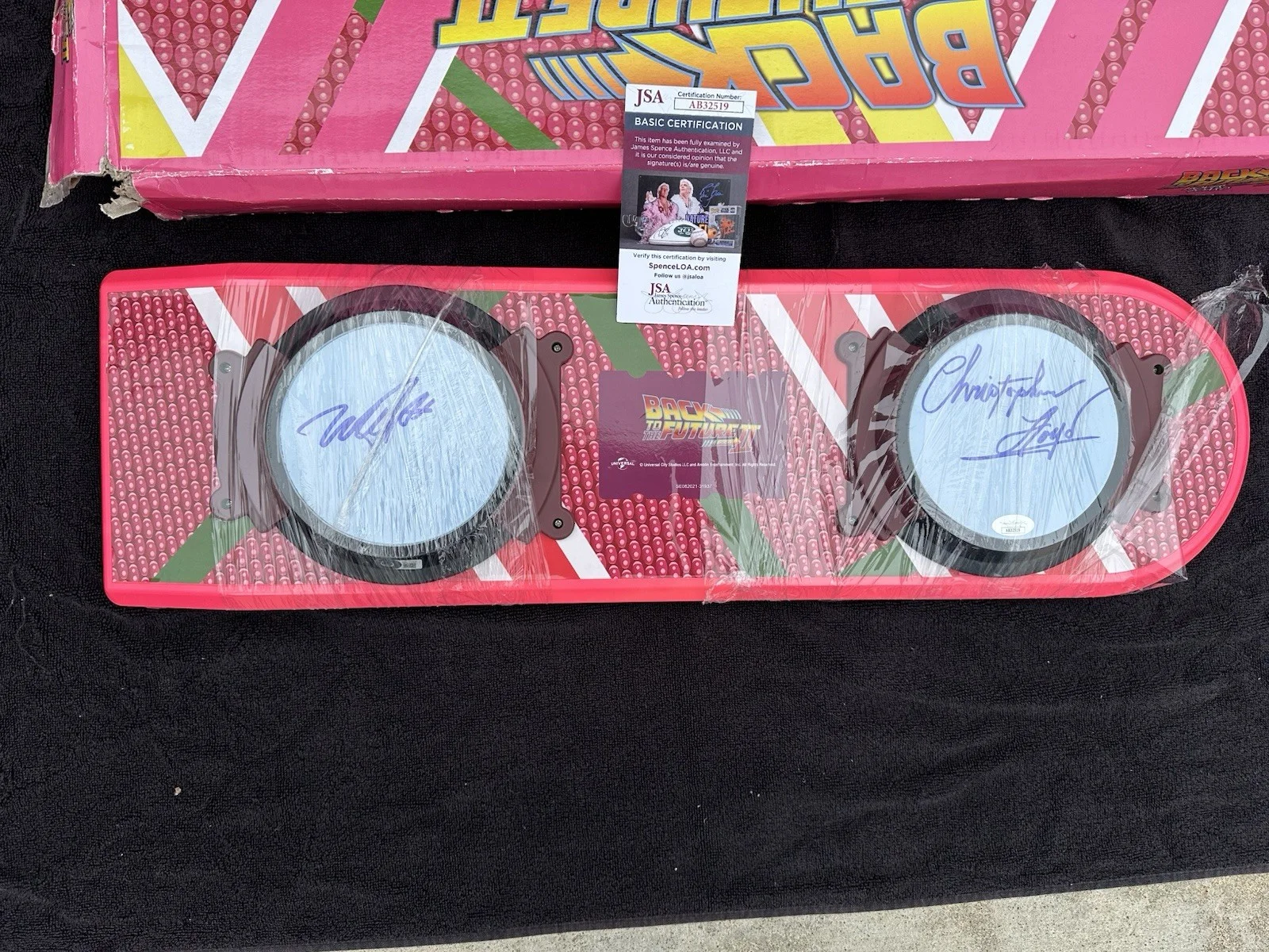MICHAEL J FOX — Michael J Fox Christopher Lloyd Signed Back to the Future Hoverboard JSA COA, image 2
