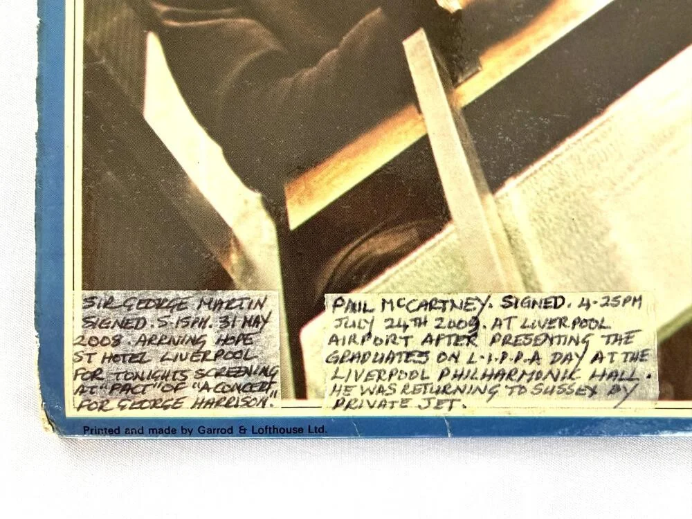 George Martin, Paul McCartney — Paul McCartney & George Martin Signed Autograph Beatles Album Record LP PSA COA, image 4