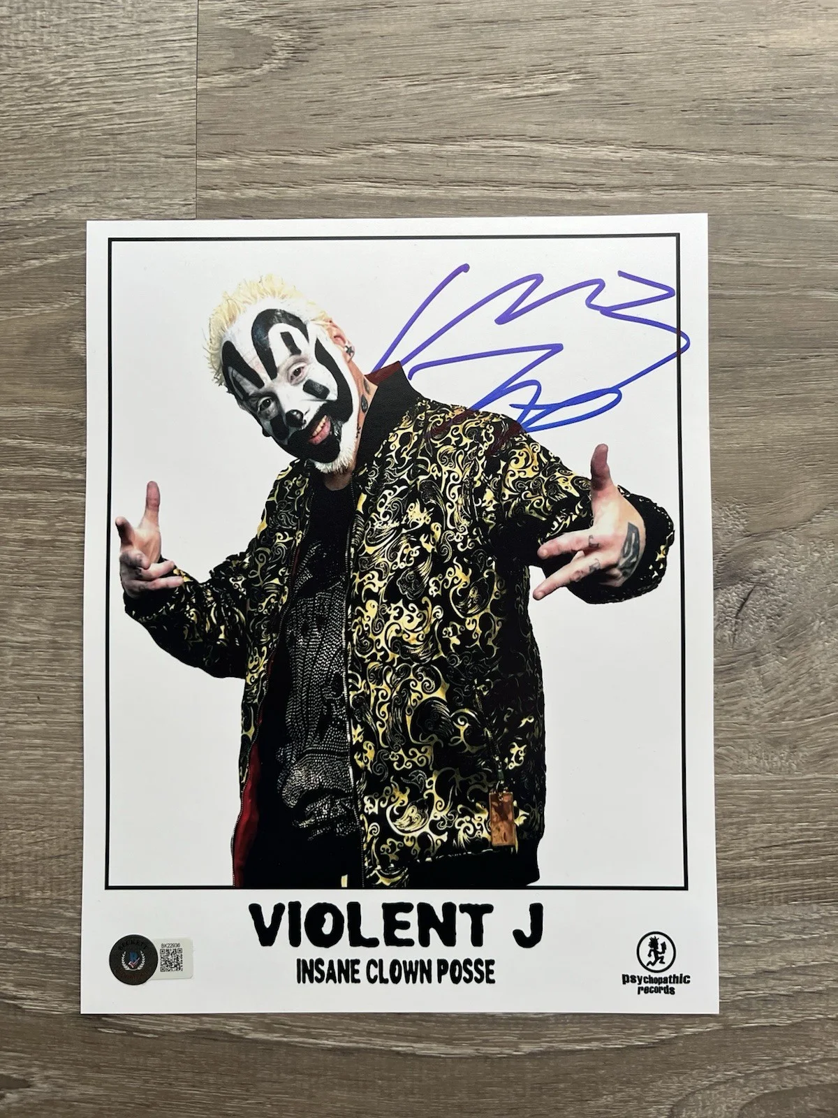 Violent J Signed ICP 8x10 Photo Beckett COA Insane Clown Posse Juggalo, изображение 2