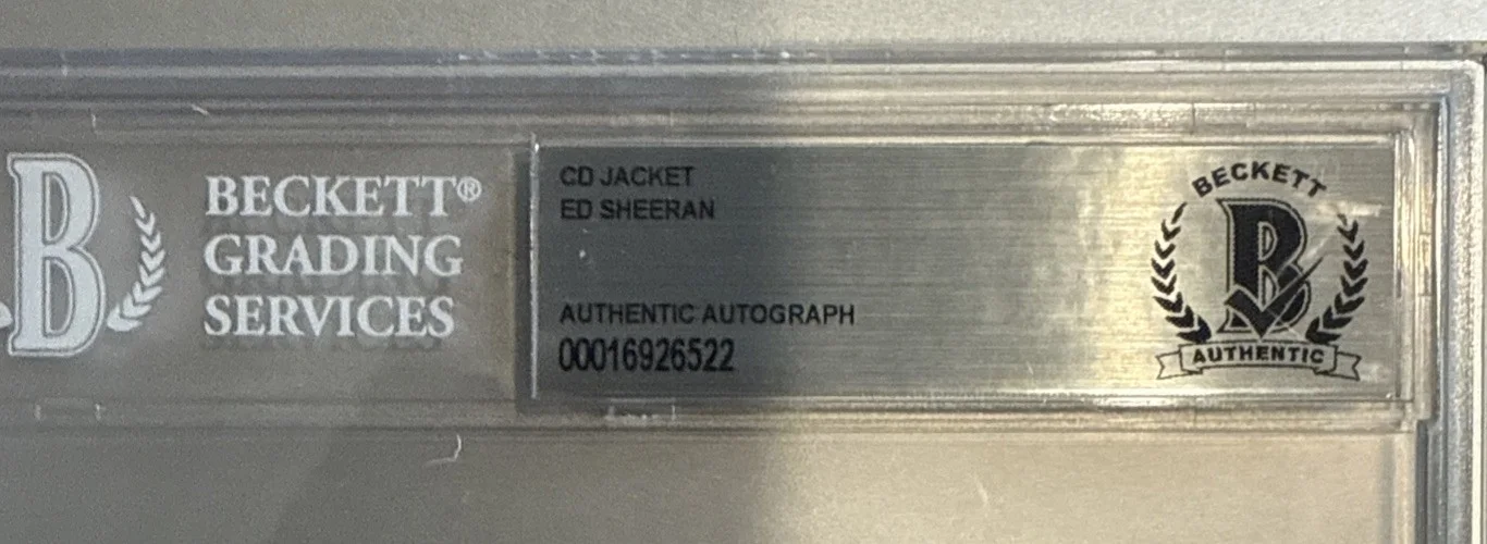 ED SHEERAN Signed Autograph CD Jacket Slabbed Encapsulated BAS - Eyes Closed, image 3