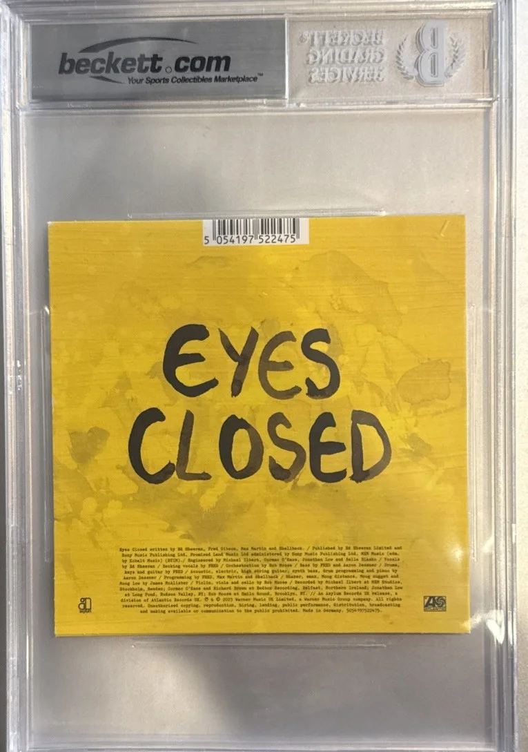 ED SHEERAN Signed Autograph CD Jacket Slabbed Encapsulated BAS - Eyes Closed, image 4